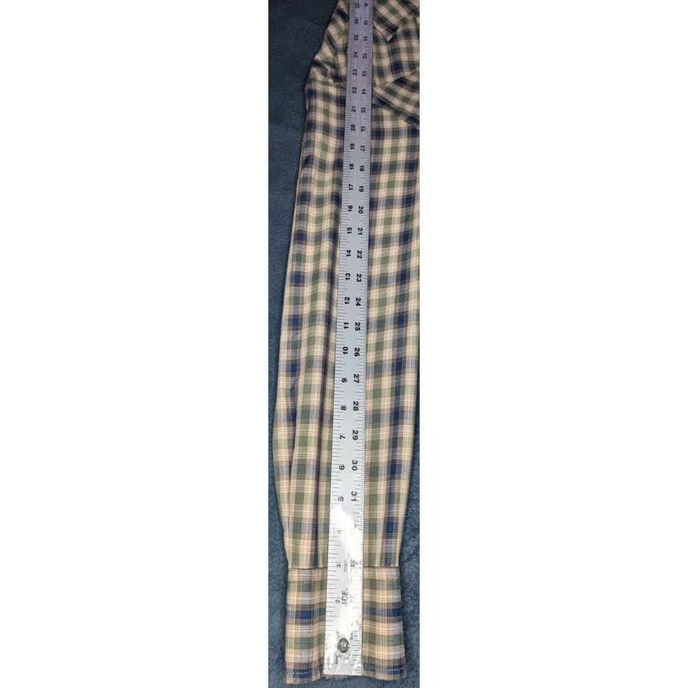 Pendleton Frontier Long Sleeve‎ Snap Button Shirt Men's Small Blue/ Green - Picture 15 of 15